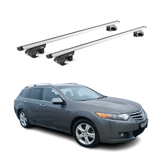 Dachträger Grundtäger für Honda Accord Kombi 1997-2015 5 tür 90kg Alu Silber ABE OMAC DE