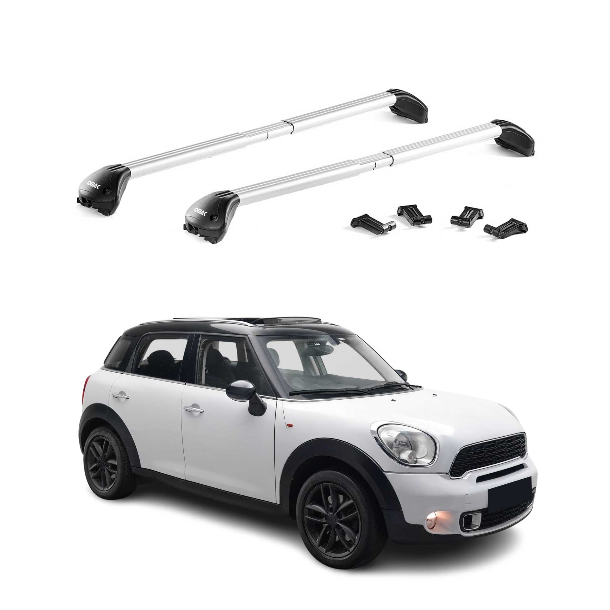 Dachträger Grundtäger für Mini Countryman R60 F60 2010-2023 100kg Alu Silber ABE OMAC DE