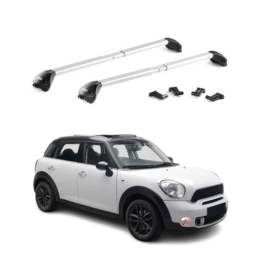 Dachträger Grundtäger für Mini Countryman R60 F60 2010-2023 100kg Alu Silber ABE OMAC DE