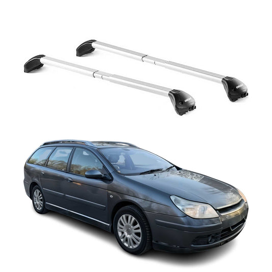 Dachträger Grundtäger für Citroen C5 I II Kombi 2001-2017 100kg Alu Grau 2x ABE OMAC DE
