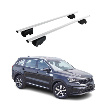 Dachträger für Kia Sorento 2020-2025 Grundträger Metall Silber ABE 2x OMAC DE