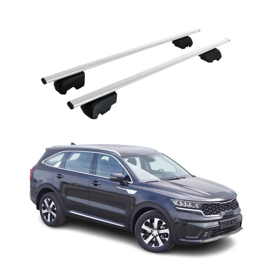Dachträger für Kia Sorento 2020-2025 Grundträger Metall Silber ABE 2x OMAC DE