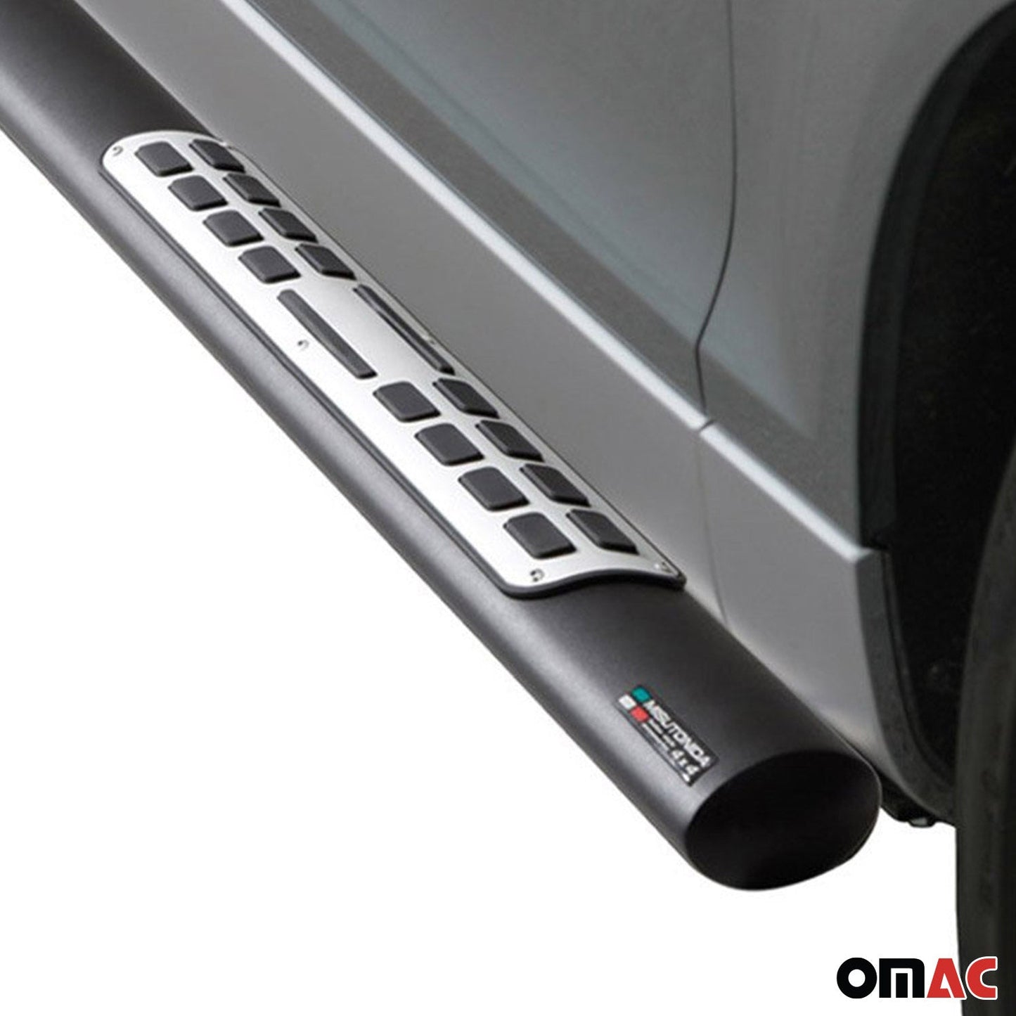 Stahl Seitenschweller Schwellerrohre für Audi Q7 4L 2006-2015 Schwarz OMAC DE