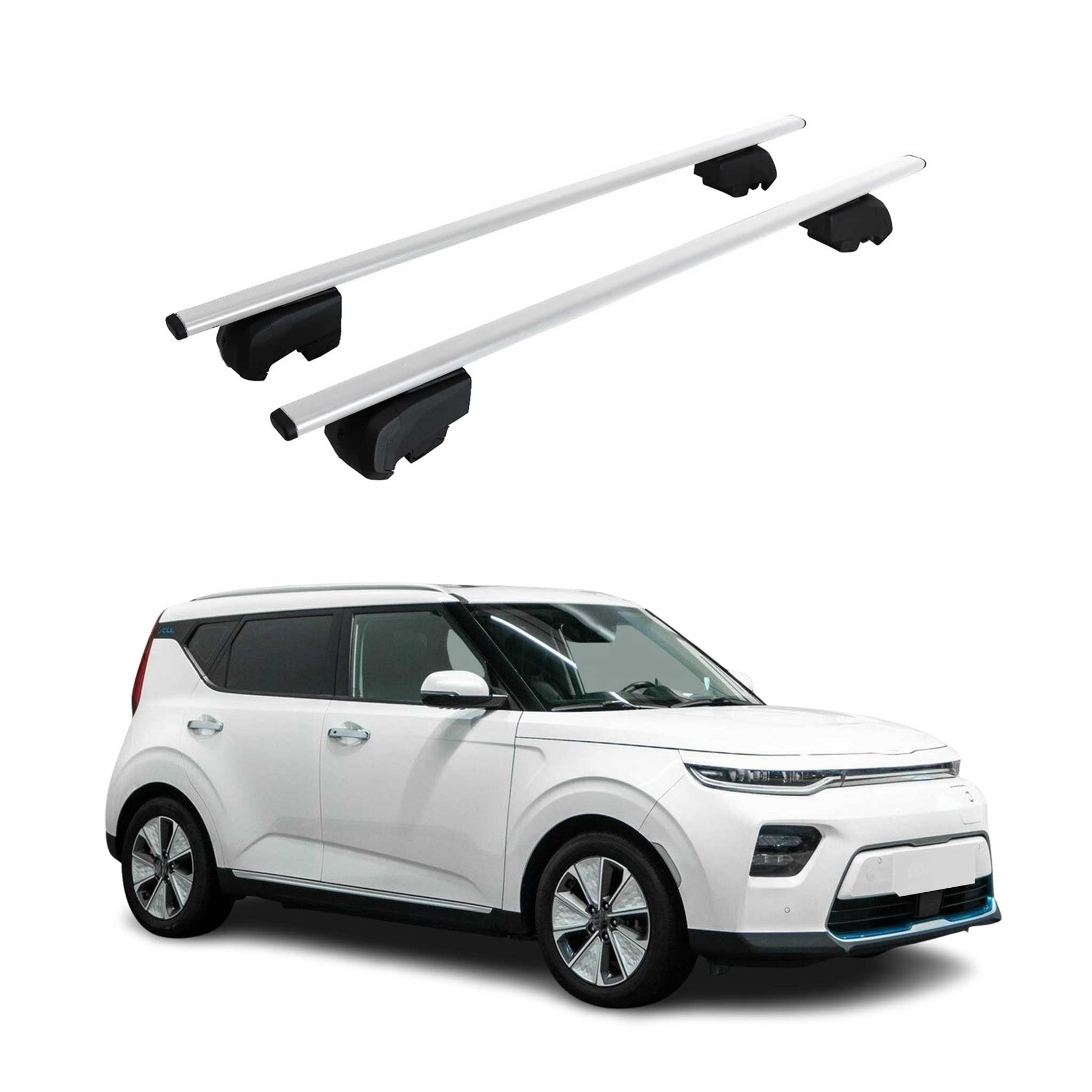 Dachträger Grundträger für Kia Soul EV 2020-2023 Metall Silber ABE 2x OMAC DE