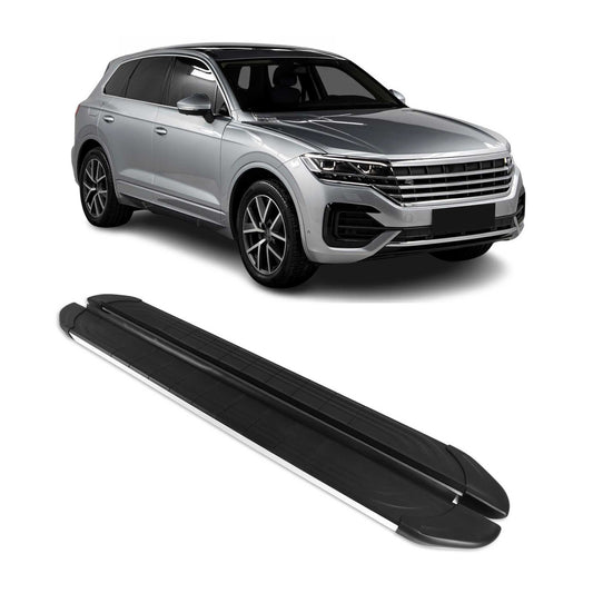 Trittbretter Seitenschweller für VW Touareg 3 2018-2025 Schwarz Alu