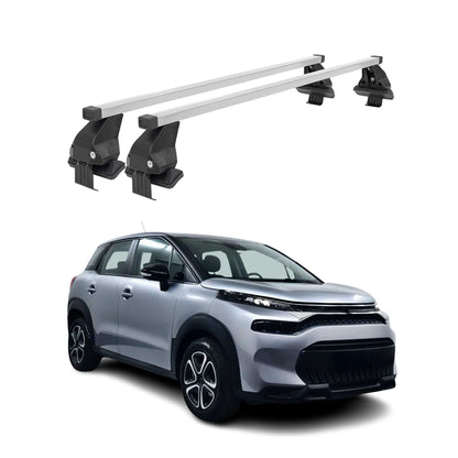 Menabo Dachträger Grundträger für Citroen C3 Aircross 2017-2024 Stahl Grau 2tlg OMAC DE