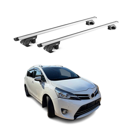Dachträger Grundtäger für Toyota Verso 2009-2018 5 tür 90kg Alu Silber 2 tlg ABE OMAC DE
