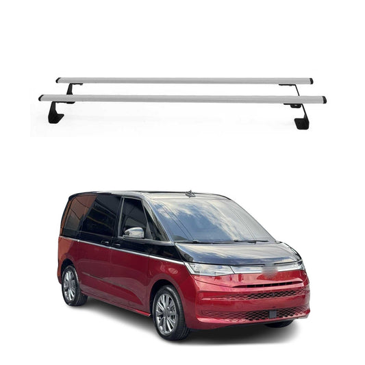Dachträger Grundtäger für VW Multivan T7 2022-2025 75kg Stahl Silber 2 tlg OMAC DE