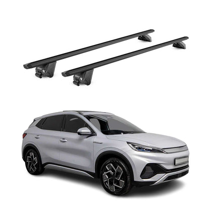 Dachträger Grundtäger für BYD Atto 3 2022-2025 100kg Aluminium Schwarz 2 tlg ABE OMAC DE
