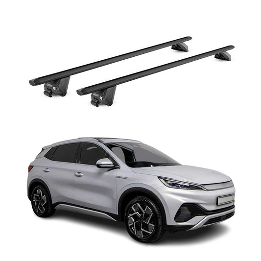 Dachträger Grundtäger für BYD Atto 3 2022-2025 100kg Aluminium Schwarz 2 tlg ABE OMAC DE