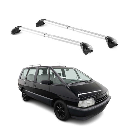 Dachträger Grundtäger für Renault Espace 1984-1991 5 tür 100kg Alu Silber 2x ABE OMAC DE