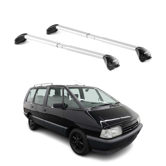 Dachträger Grundtäger für Renault Espace 1984-1991 5 tür 100kg Alu Silber 2x ABE OMAC DE