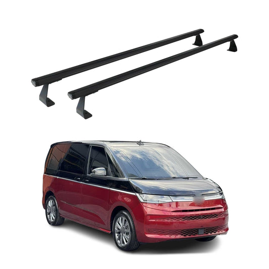Dachträger Grundtäger für VW Multivan T7 2022-2025 75kg Aluminium Schwarz 2 tlg OMAC DE
