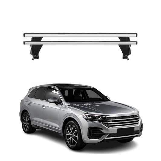 Menabo Dachträger Grundträger für VW Touareg III 2018-2025 Alu Grau 2tlg OMAC DE