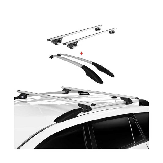 Dachreling + Dachträger Satz für Ford Kuga 2012-2019 Alu Silber 4x OMAC DE