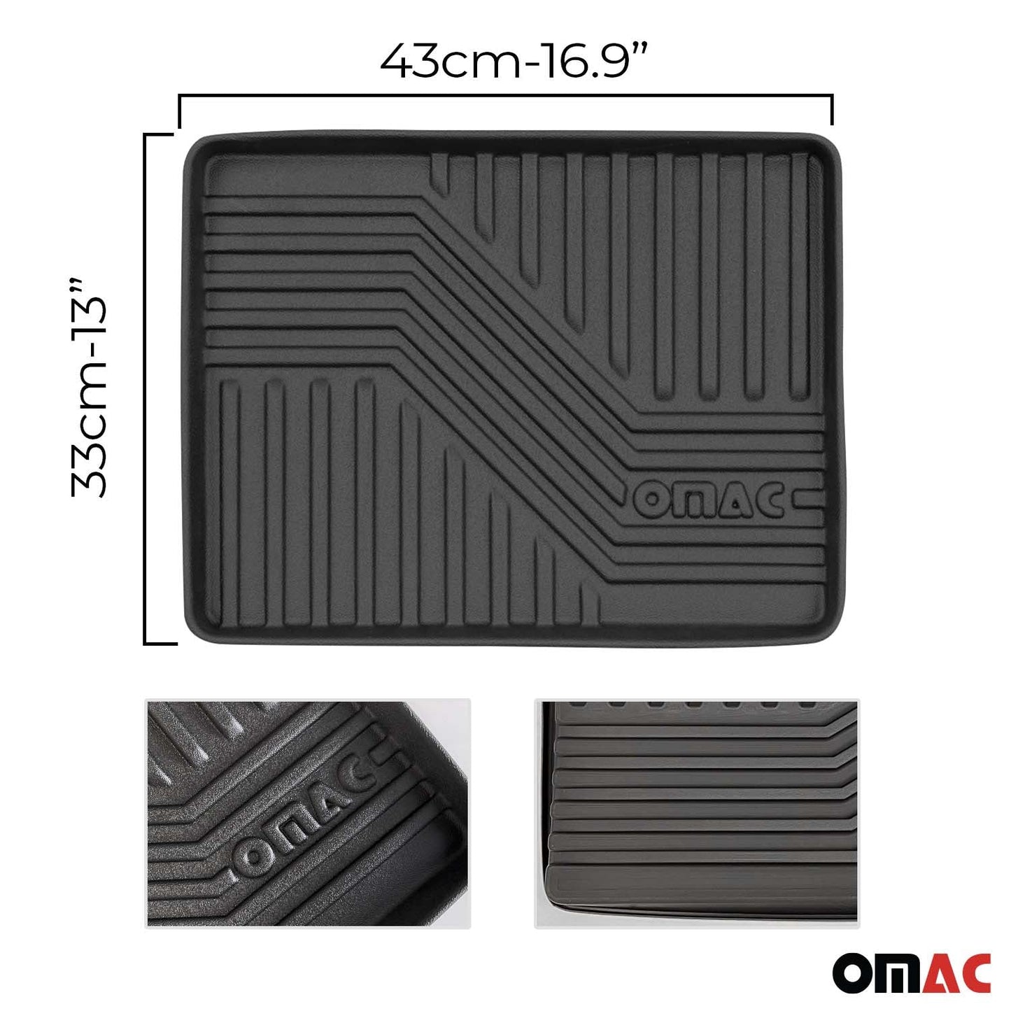 5x OMAC Schuhmatte Sauberlaufmatte Abtropfschale Napfunterlage 43x33cm Unterlage OMAC DE