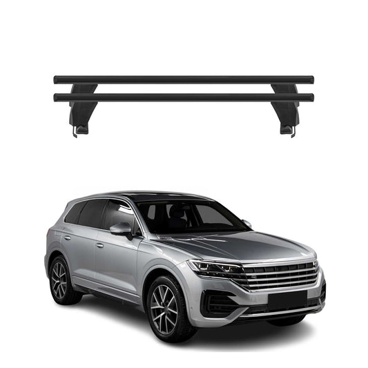 Menabo Dachträger Grundträger für VW Touareg III 2018-2025 Alu Schwarz 2tlg OMAC DE