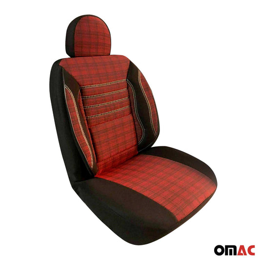 Schonbezüge Sitzschoner Sitzbezüge für VW Caddy 2003-2025 Schwarz Rot 1 Sitz OMAC DE