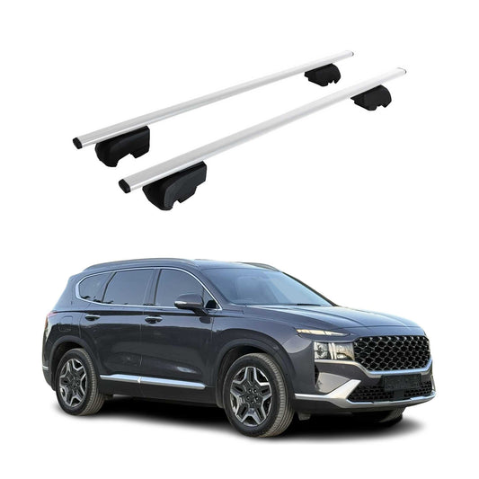 Dachträger Grundträger für Hyundai Santa Fe 2019-2023 Metall Silber ABE 2x OMAC DE