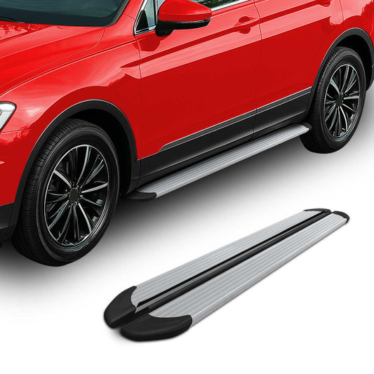 Trittbretter Seitenschweller für Toyota Yaris Cross 2023-2025 Alu Silber 2 tlg