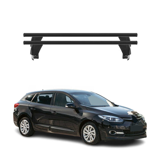Dachträger Grundträger für Renault Megane III Sportour 2009-2016 Alu Schwarz 2x OMAC DE