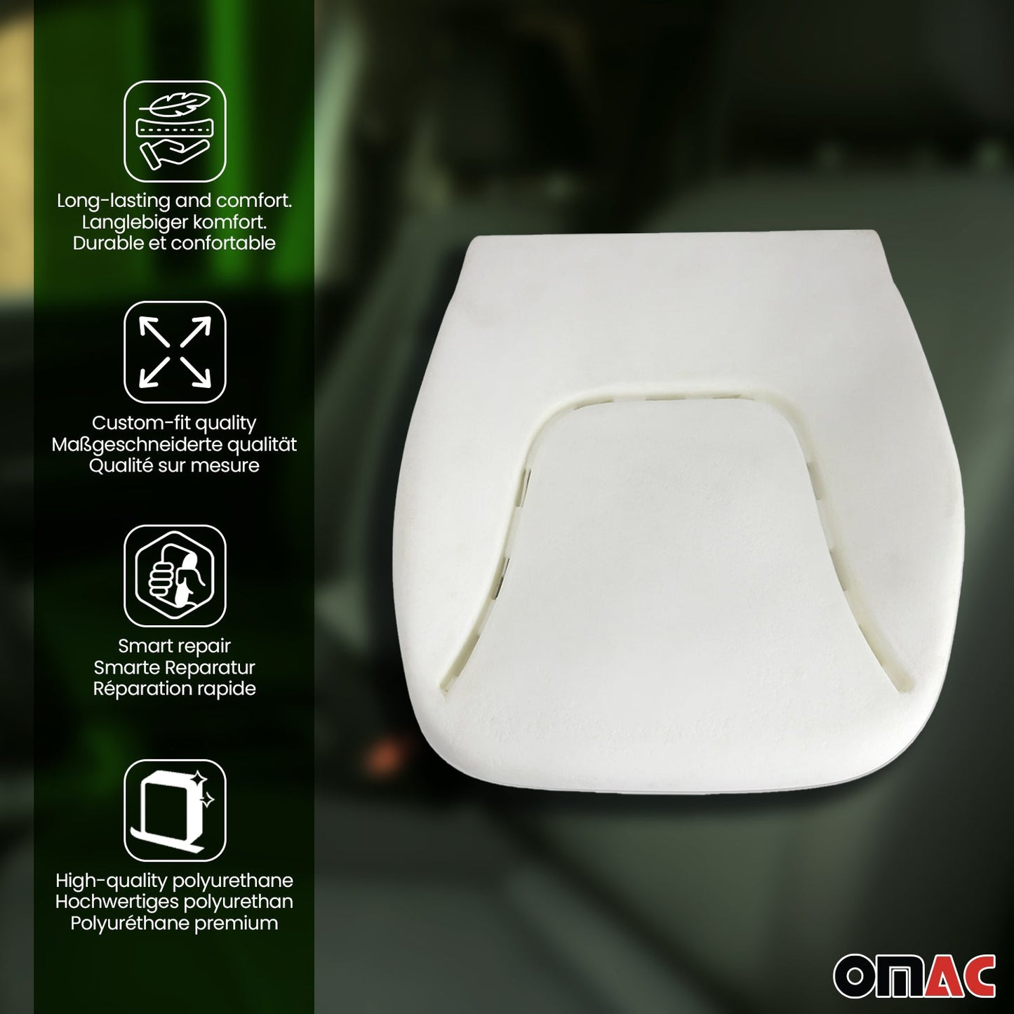 Sitzpolster Auto Schaumstoff Schaumpolster für Renault Trafic 2001-14 Sandfarben OMAC DE