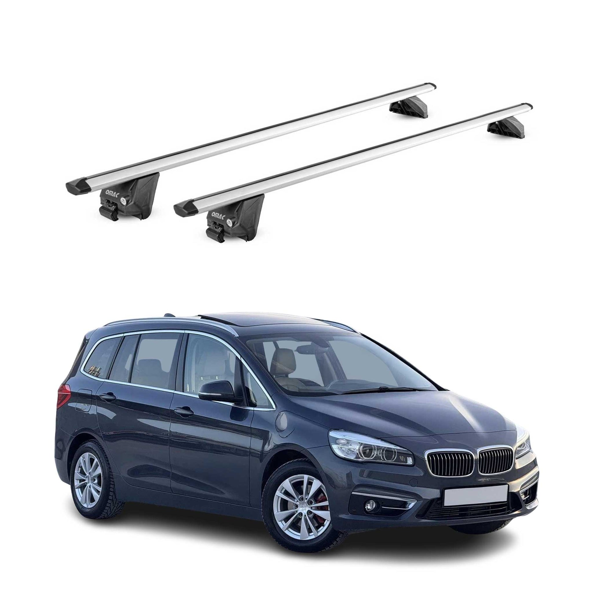 Dachträger Grundtäger für BMW 2er Gran Tourer F46 2014-2025 100kg Alu Grau ABE OMAC DE