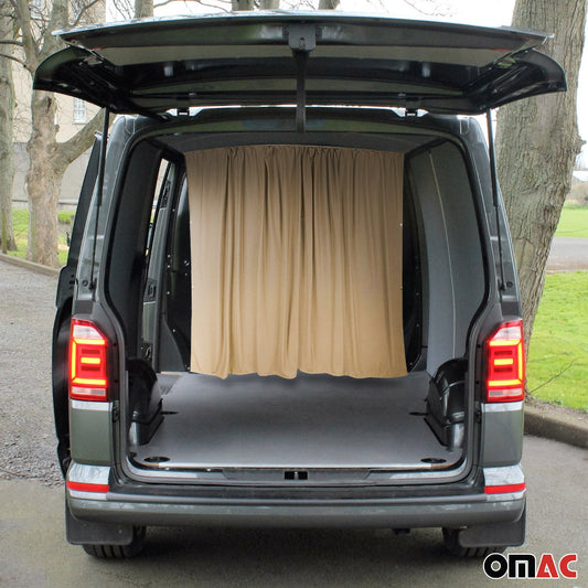 Autogardinen Fahrerhaus Maß Gardinen Camping Sonnenschutz Beige 130x180 OMAC DE