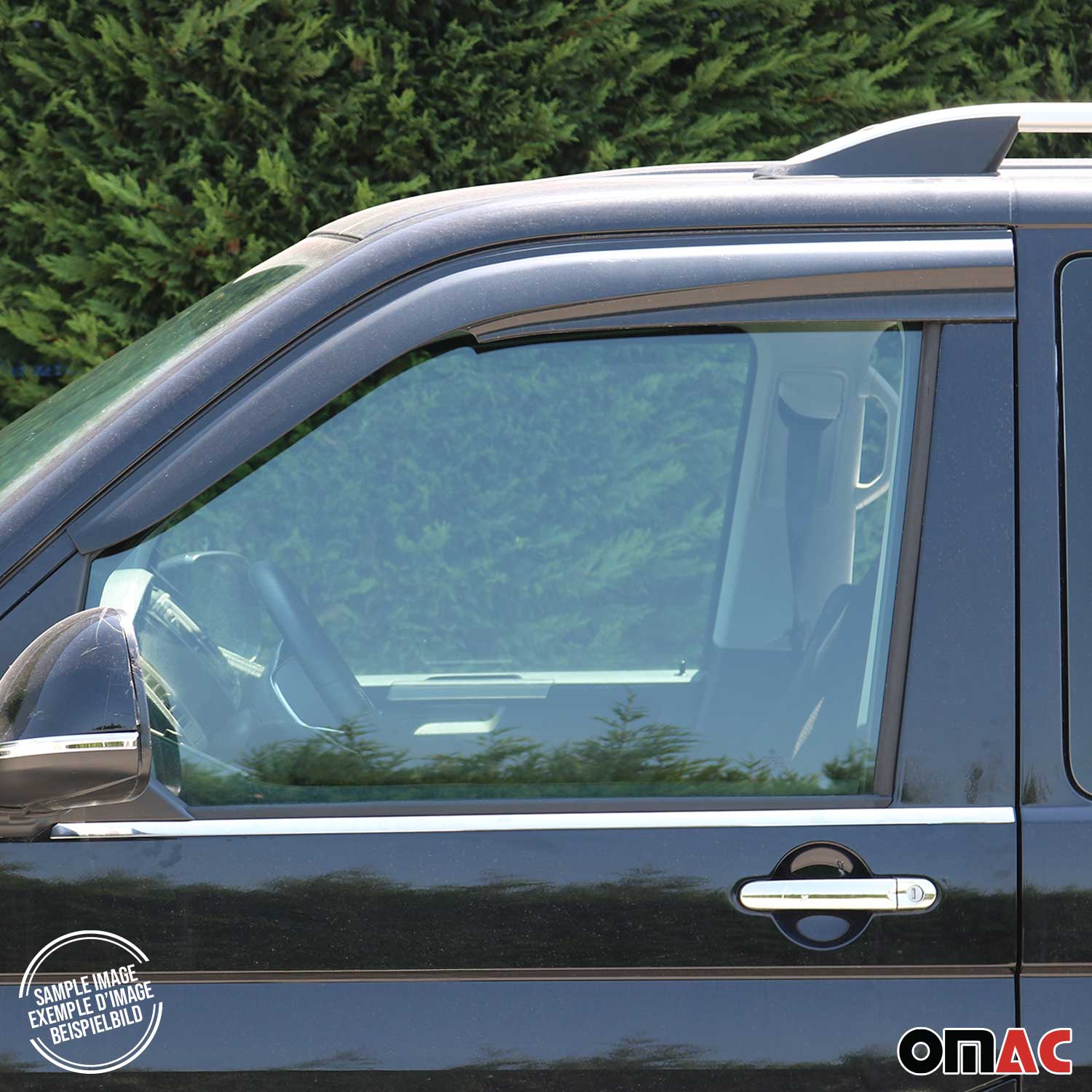 Windabweiser Regenabweiser für VW Transporter T5 T6 2003-2025 Acryl Schwarz 2x - autoseifert.com