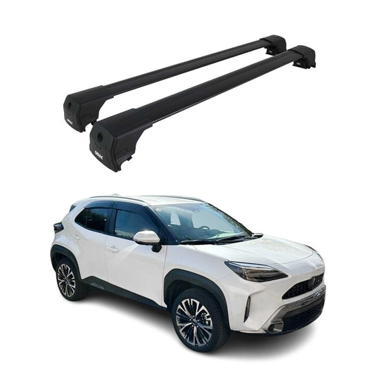 Dachträger Grundtäger für Toyota Yaris Cross 2020-2025 75kg Alu Schwarz 2 tlg OMAC DE