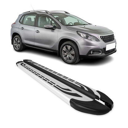 Trittbretter Seitenschweller Seitenbretter für Peugeot 2008 2003-2020 Alu Grau - autoseifert.com