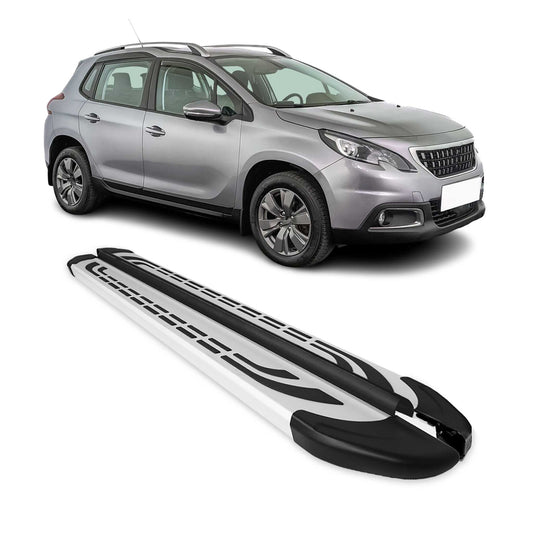 Trittbretter Seitenschweller Seitenbretter für Peugeot 2008 2003-2020 Alu Grau - autoseifert.com