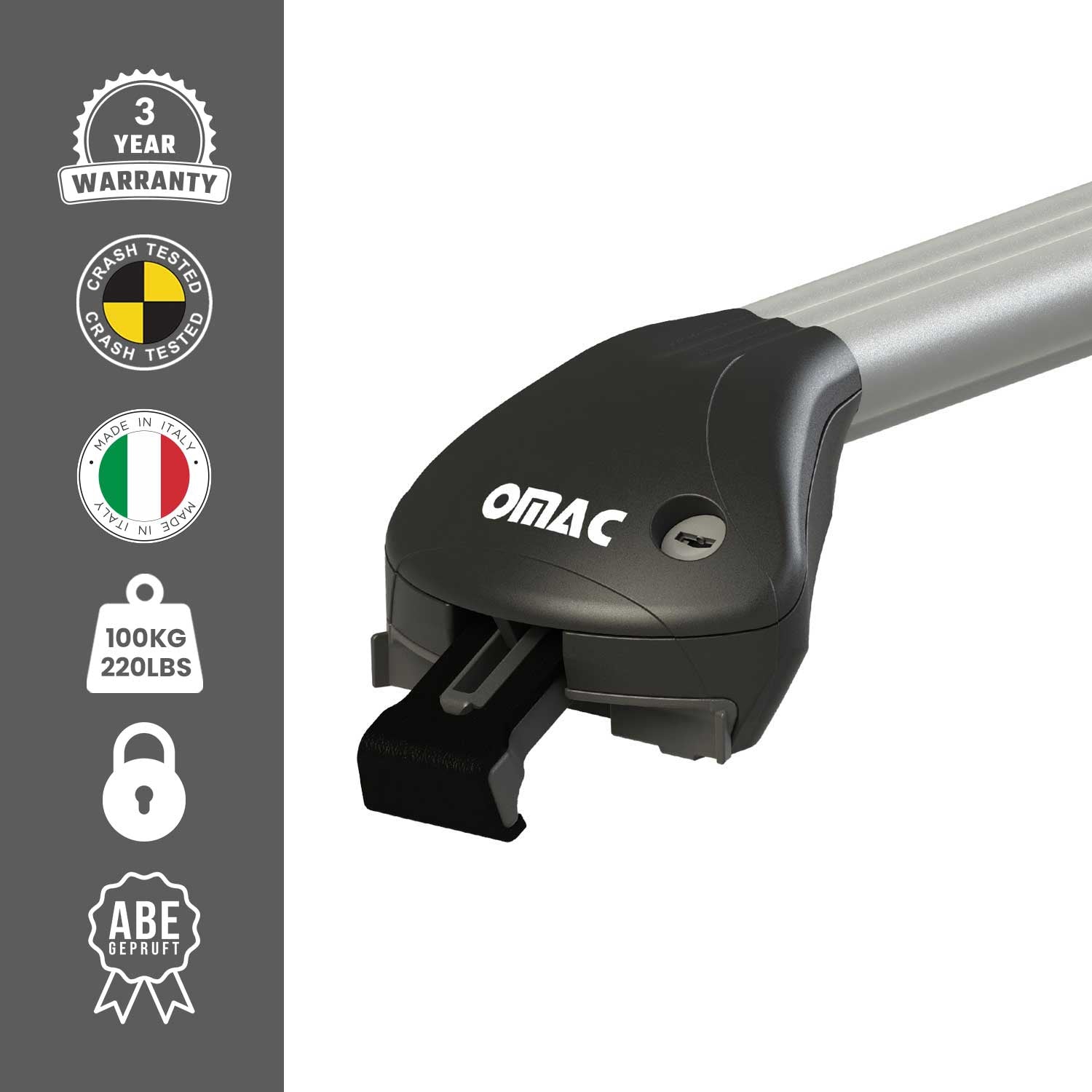 Dachträger für Seat Altea Freetrack / XL 2007-2015 100kg Alu Silber 2x ABE OMAC DE