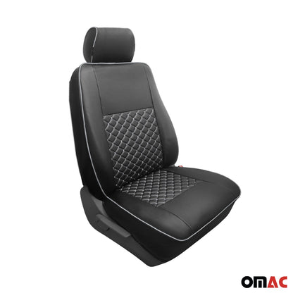 Sitzbezüge Schonbezüge für VW Transporter T4 1990-2003 Kunstleder Schwarz 1+1 OMAC DE