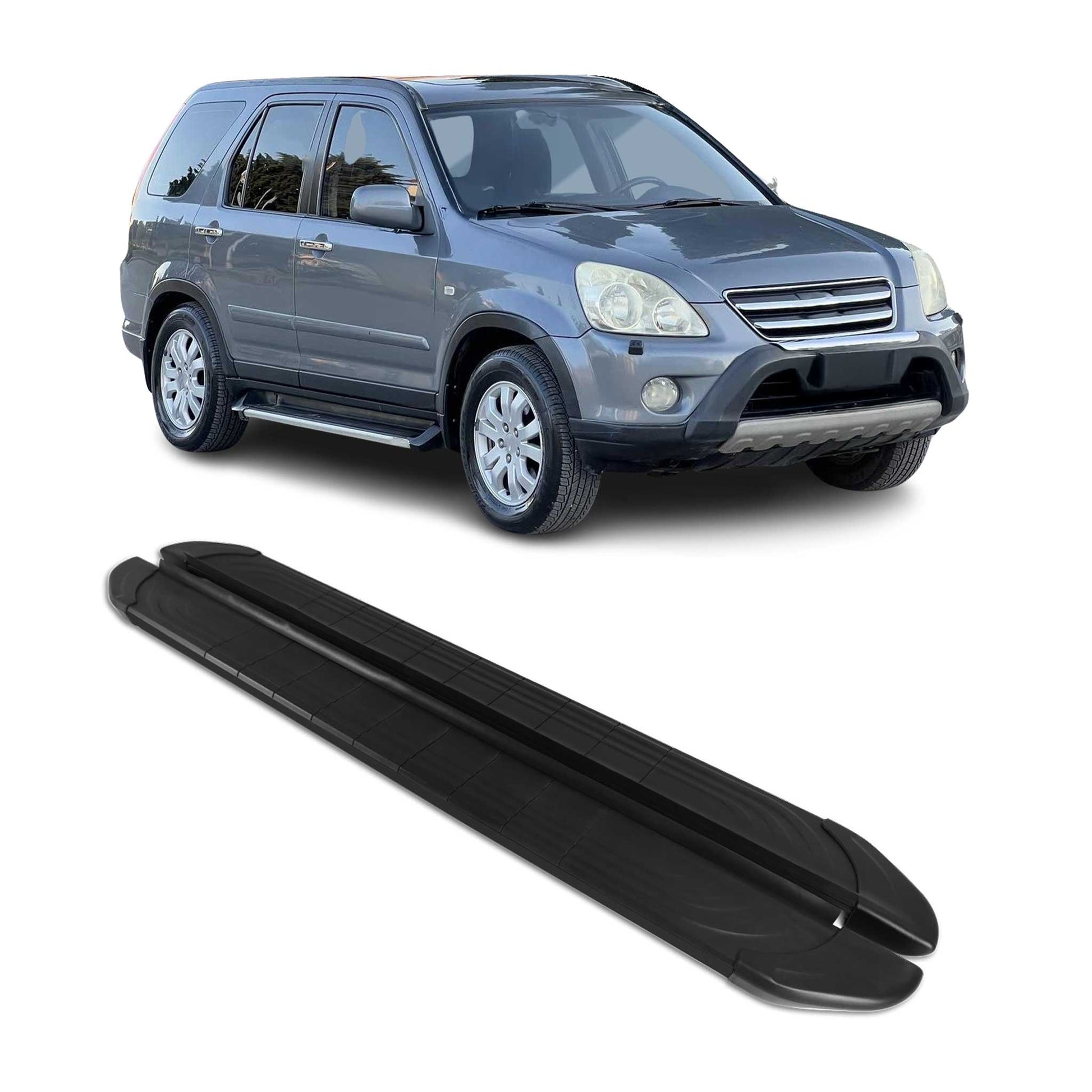 Trittbretter Seitenschweller für Honda CR-V 2001-2006 Aluminium Schwarz 2tlg OMAC DE