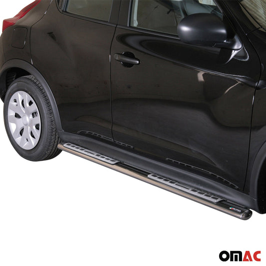 Edelstahl Seitenschweller Schwellerrohre für Nissan Juke F15 2010-2019 Silber OMAC DE