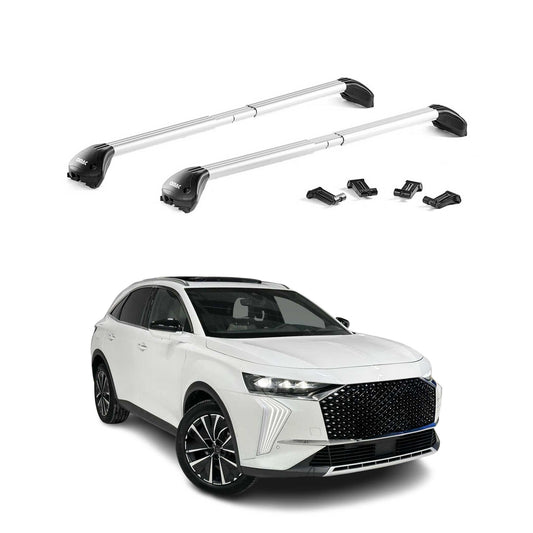 Dachträger Grundtäger für DS 7 2018-2025 100kg Aluminium Silber 2 tlg ABE OMAC DE