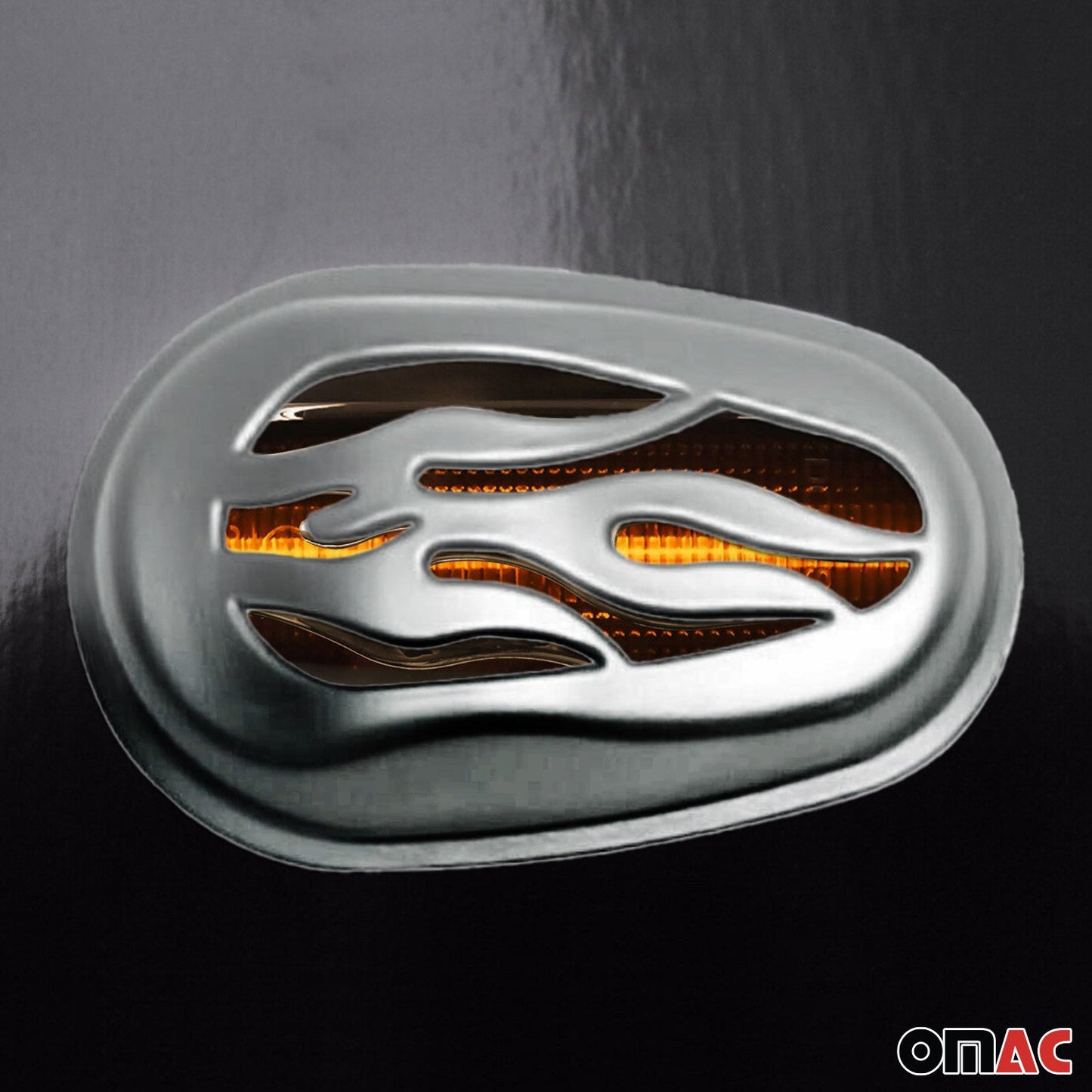Blinker Signal Rahmen für Nemo Bipper Fiorino Qubo C2 C3 2tlg Abs Satin Chrom OMAC DE