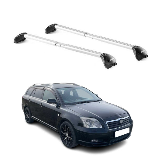 Dachträger für Toyota Avensis mk1 Verso 2001-2003 FL 5 tür 100kg Alu ABE Silber OMAC DE