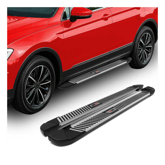 Trittbretter Seitenschweller Schweller für VW T-Roc 2017-2025 Alu Grau 2 tlg