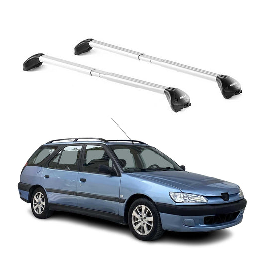Dachträger Grundtäger für Peugeot 206 Kombi 2001-2009 5 tür 100kg Alu Silber ABE OMAC DE