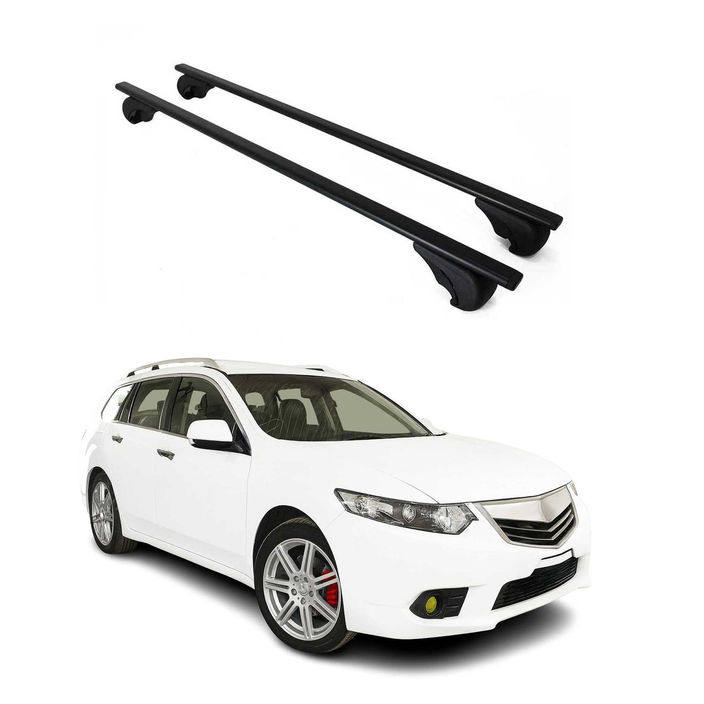 Dachträger Grundtäger für Acura TSX Sportwagon 2010-2014 75kg Metall Schwarz 2x OMAC DE