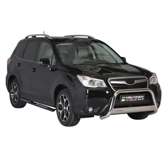 Edelstahl Seitenschweller Schwellerrohre für Subaru Forester 2013-2015 Schwarz OMAC DE