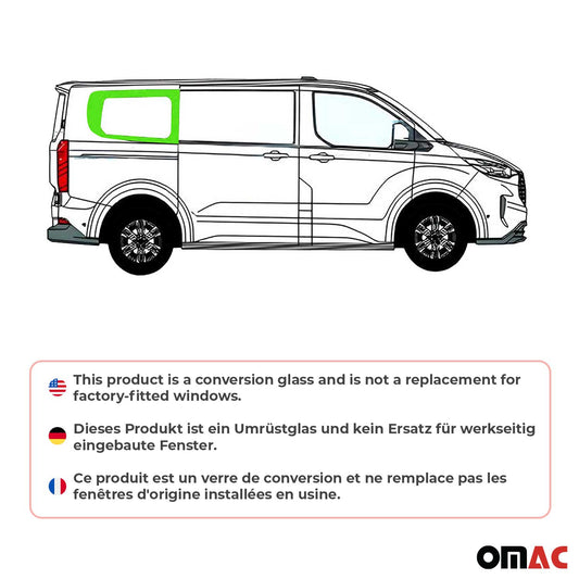 Seitenfenster Sicherheitsglas für Ford Transit Custom ab 2023 Hinten Rechts L1 OMAC DE