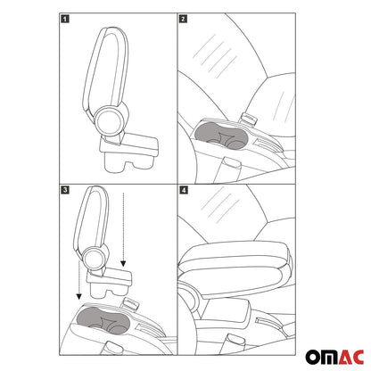 1998-2004 Opel Astra G Mittelarmlehne Armlehne Mittelkonsole Schwarz