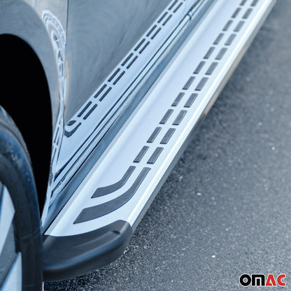 Trittbretter Seitenschweller für VW Amarok DoubleCab 2022-2024 Silber Schwarz 2x