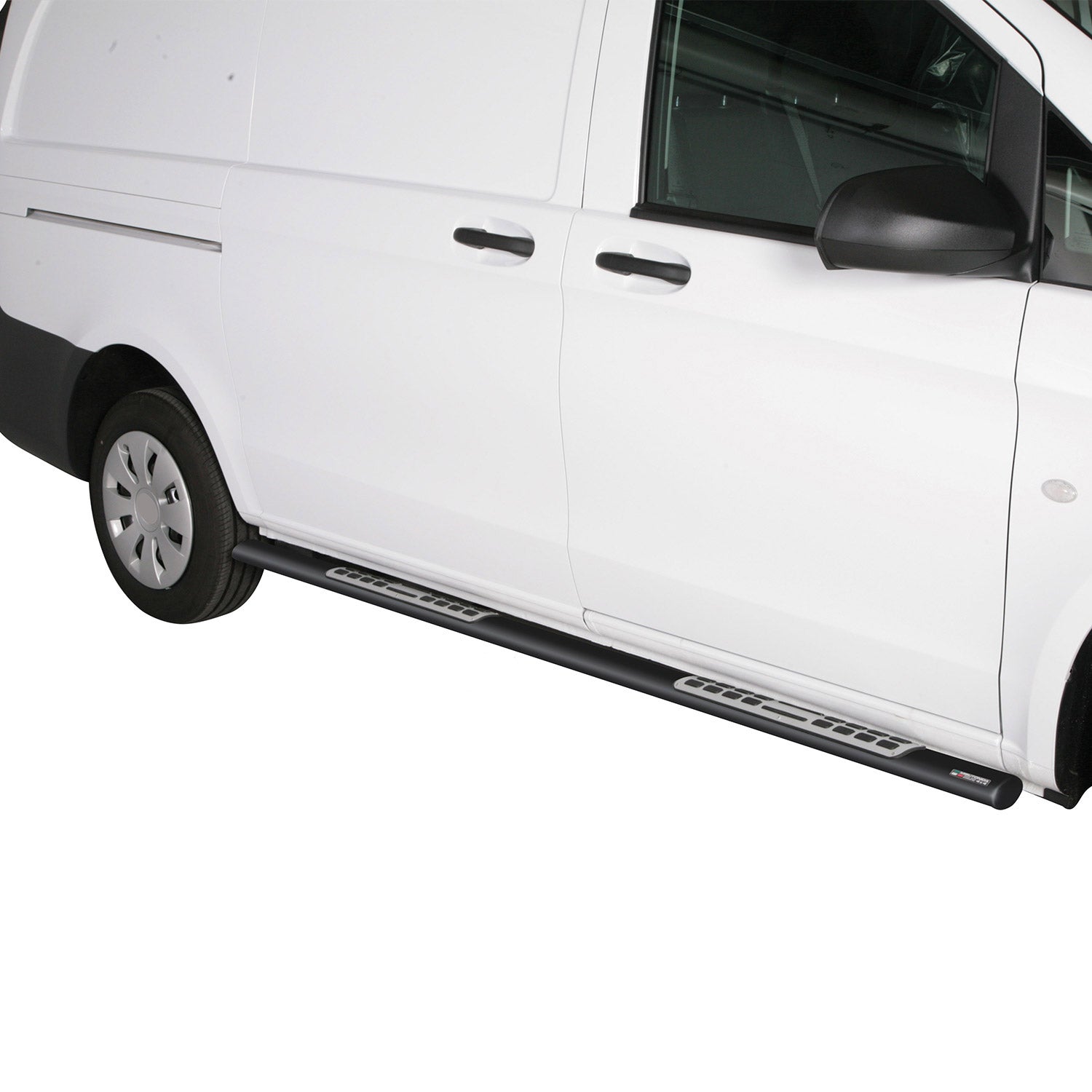 Edelstahl Seitenschweller Schwellerrohre für Mercedes Vito Viano 2010-14 Schwarz OMAC DE