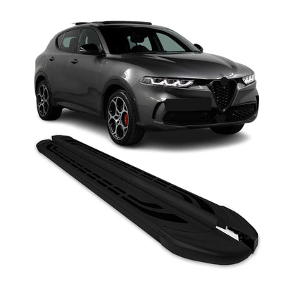 Trittbretter Seitenschweller für Alfa Romeo Tonale 2022-2025 Schwarz 2 tlg OMAC DE