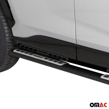 Stahl Seitenschweller Schwellerrohre für Ford Connect 2014-2020 Silber OMAC DE