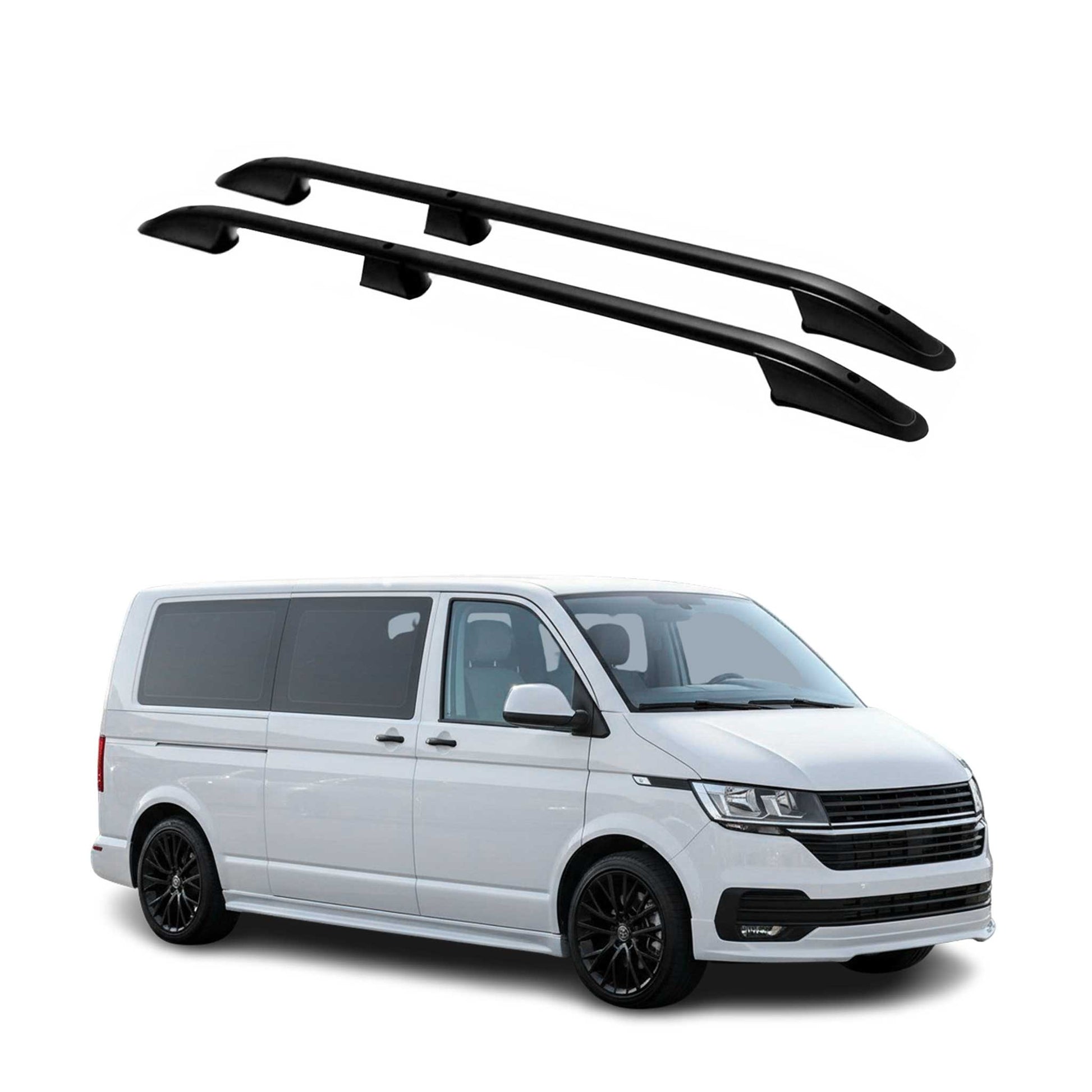 Dachreling Relingträger für Volkswagen Transporter T7 2024-2025 Schwarz L2 2 tlg OMAC DE